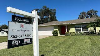 4 bedroom Pool Home in South Lakeland, Florida with No HOA!  New interior paint, updates and more!