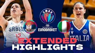 Serbia  v Italy  | Extended Highlights | FIBA EuroBasket Women 2025