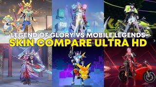 MOBILE LEGENDS BANG BANG VS LEGENDS OF GLORY SKIN COMPARISON ULTRA HD - MLBB VS LOG 2025