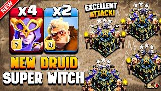 Th17 SUPER WITCH DRUID Attack Clash Of Clans | Best TH17 Attack Strategy With (SUPER WITCH + DRUID)