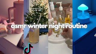 ASMR Winter Night Routine TikTok Compilation.