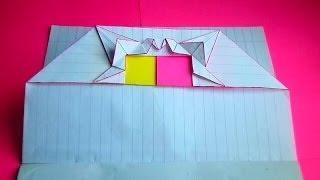 оригами идеи для личного дневника (лд) #8 конверт - кармашек журавль / origami envelope crane