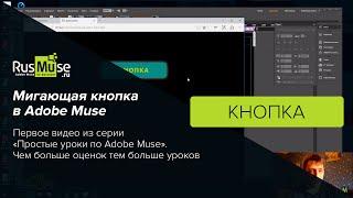 Простой урок №1 по Adobe Muse - Как сделать мигающую кнопку в Adobe Muse