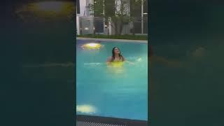 Enjoying Rain In Swimming Pool | Diya Menon #shorts