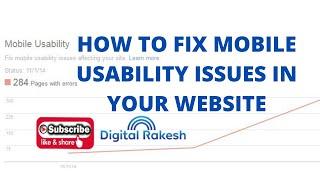 How to fix mobile usability issues on website | Google Search console