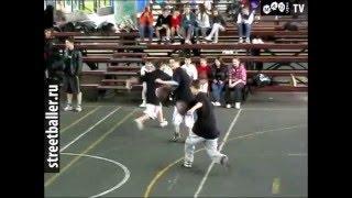 MADsportsTV - MadHands crew (streetball freestyle) vs P.F.T. (football freestyle) BATTLE!