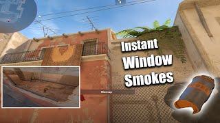 All 5 Instant Window Smokes from T Spawn Mirage CS2