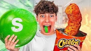 Giant SPICY vs SOUR Foods Challenge