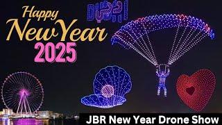 Epic Dubai New Year Drone Show 2025: Bluewaters Island & JBR Beach in 4K