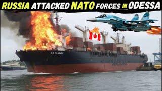 ODESSA on FIRE: Russia Sank a 150-meter-long Canadian Vessel Full of 'CRV7' Air-To-Ground Missiles
