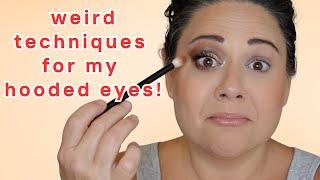 How to apply eyeshadow for hooded eyes! Weird tips, tricks, & techniques that actually work!