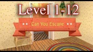 Can You Escape - Level 1-12 Walkthrough Solution Guide