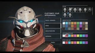 Destiny Character Creation & Customization - Human, Awoken, & Exo Races.