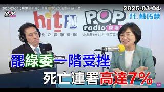 2025-03-04【POP撞新聞】黃暐瀚專訪蘇巧慧「罷綠委一階受挫 死亡連署高達7%」