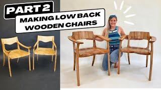 WOODWORK// I can't believe I made these low back wooden chairs! (Sam Maloof inspired) PART 2!