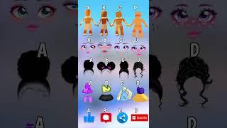 A,B,C,D ️select Your favourite  look️#tocaboca #gacha #avatarworld #roblox