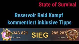 State of Survival - Reservoir Raid Sieg (Wasserkampf) kommentiert inklusive Tipps (deutsch|german)