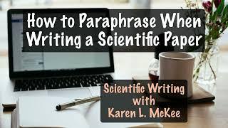 How to Paraphrase When Writing a Scientific Paper