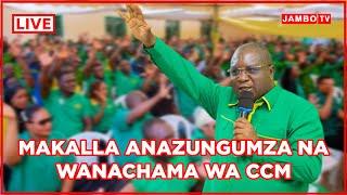  AMOS MAKALLA ANAZUNGUMZA NA VIONGOZI NA WANACHAMA WA CCM