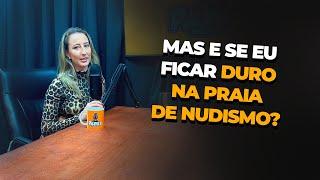 Um casal liberal em uma praia de nudismo 