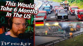 American Amazed By Efficient Road Construction in Germany