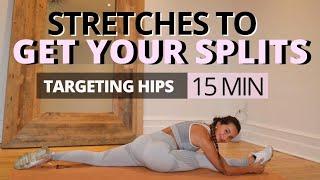 15 MIN STRETCHES TO GET YOUT SPLITS | INTERMEDIATE LEVEL | TARGETING HIPS | Daniela Suarez