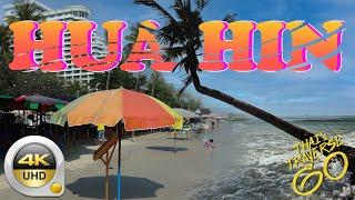 Hua Hin Beach | 4K | Thailand | HuaHin Walks | March2022 | หัวหิน | ชมหาดหัวหิน | Near Bangkok