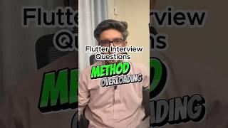 Flutter Interview Questions || Method overloading in Dart #dartlanguage #programming #flutter