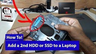 How To Add a 2nd HDD or SSD to a Laptop | Lenovo Ideapad 330