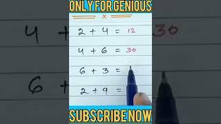 MIND CHECK IQ QUIZ ! MATH SHORT QUIZ ! PUZZLE SOLVING QUIZ ! #shorts