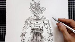 How To Draw Goku MUI (Mastered Ultra Instinct) | Dragon Ball | Step by Step Easy