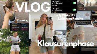 Study Vlog | 7am morning routine - Klausurenphase - Lernroutine - Sport