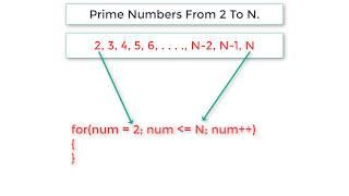 C Program To Find Prime Numbers From 2 To N, using For Loop