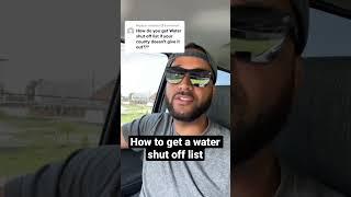 How to get a water shut off list #shorts