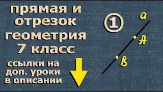 ПРЯМАЯ и ОТРЕЗОК длина 7 класс геометрия урок 1 Атанасян