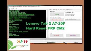 Lenovo Tab 2 A7-20F Hard Reset FRP CM2