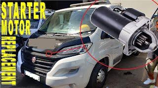 How to replace a Starter motor on a Ducato Relay Boxer  X290 2014 2015 2016 2017 2018 2019 2020 2021