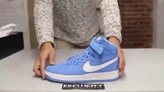 Nike Air Force 1 High OG Retro - University Blue - Unboxing Video at Exclucity