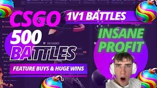 PROFITING ON SWEET BONANZA BATTLES! (CSGO500) (GAMBLING)