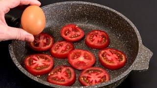 1 tomato with 1 egg! Quick breakfast in 5 minutes Super simple and delicious recipe
