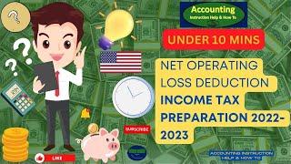 Net Operating Loss Deduction - Income Tax 2023