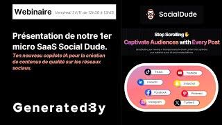 Webinaire | Présentation de notre 1er micro SaaS Social Dude