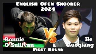 Ronnie O'Sullivan vs He Guoqiang - English Open Snooker 2024 - First Round (Full Match)