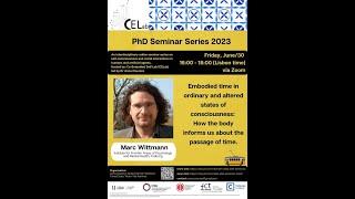 Marc Wittmann in an online talk at Anna Ciaunica's Lisbon CELab on embodied time perception.