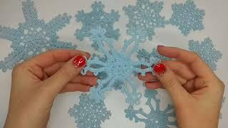 ️ КАК ПРИДАТЬ ФОРМУ ВЯЗАНЫМ СНЕЖИНКАМ- HOW TO MAKE CROCHET SNOWFLAKES SOLID ️