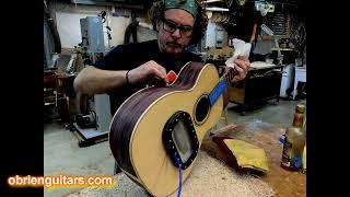 Mike Marsden   plays an original tune on the guitar he built at O'Brien Guitars