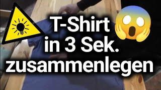 GENIAL: T-Shirt in Sekunden zusammenlegen - T-Shirt blitzschnell falten - LIFEHACK️