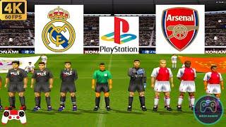 Winning Eleven 2002 Gameplay - Real Madrid vs Arsenal - Duckstation PS1 on PC - Full Game [4K60]