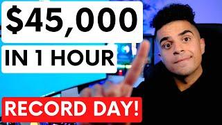 How to make $45,000 in 1 HOUR DAY TRADING | Record Day