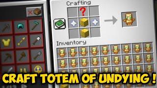 How to Craft Totem of Undying in Miecraft PE/Bedrock/Java Craft Totem of Undying